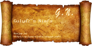 Gulyás Nimfa névjegykártya